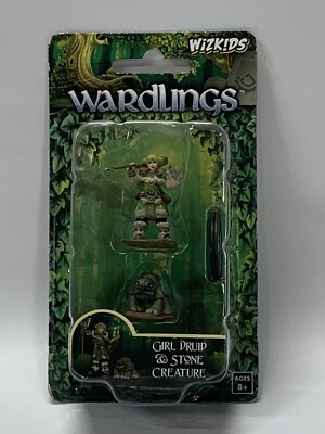 Wardlings Girl Druid & Stone Creature Painted Miniatures Dungeon & Dragons D&D
