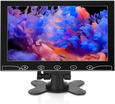10.1" Portable HDMI LCD Monitor w/Speaker for PC/TV/Security System VGA USB BNC