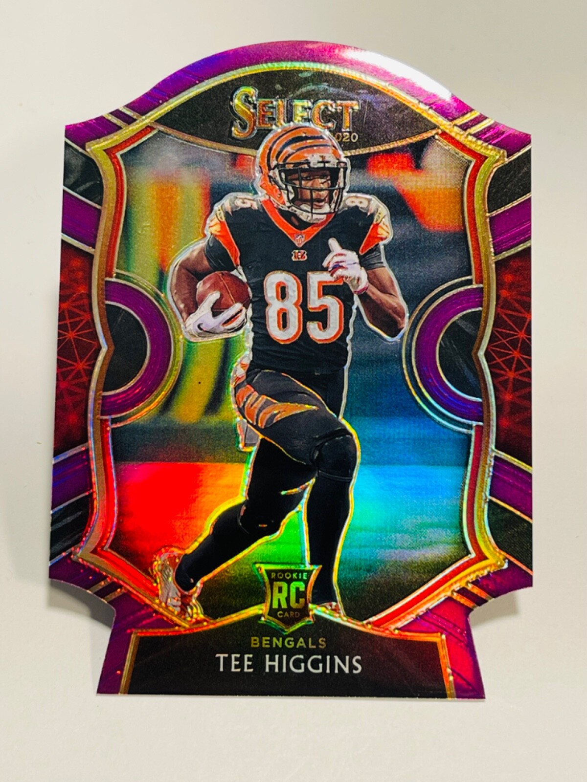 TEE HIGGINS 2020 Panini Select RC Rookie PURPLE DIE CUT Concourse Level #60