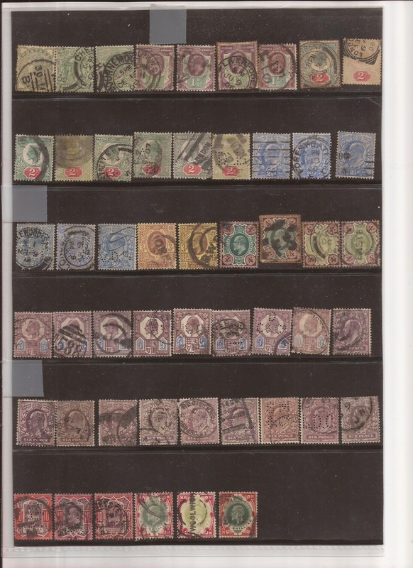 U.K. 50 Used Edward VII shades for cancels/shades; low price