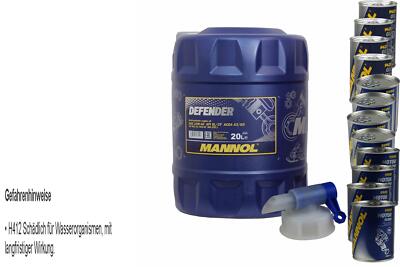 20L Motoröl MANNOL Defender 10W-40 4xLeak-Stop+Motor Doctor+Motor Flush