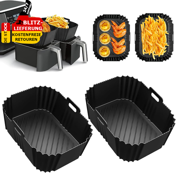 HeißLuftfritteuse ZubehöR Dual Zone Airfryer 2PCS Airfryer Silikonform Bpa Frei-image