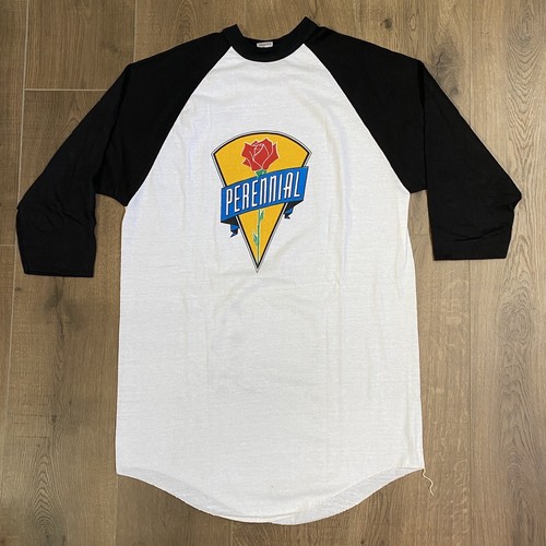 Perennial Herren Large Vintage 80er Jahre Raglan Shirt Seattle Metal Rock Band 1984 Tour - Bild 5 von 7