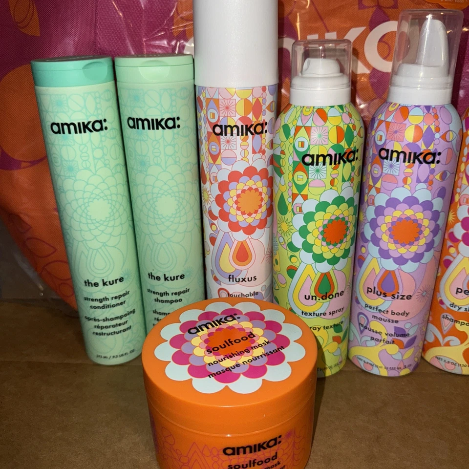 New- Amika Try Me Kit - 9 Pieces- Limited Edition Bag Included- FREE SHIPPING - Image 3 of 4