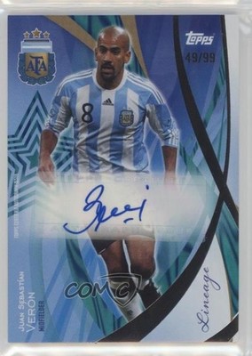 2024 Lineage Argentina Teal Tango Foilboard 49/99 Juan Sebastian Veron Auto 10no
