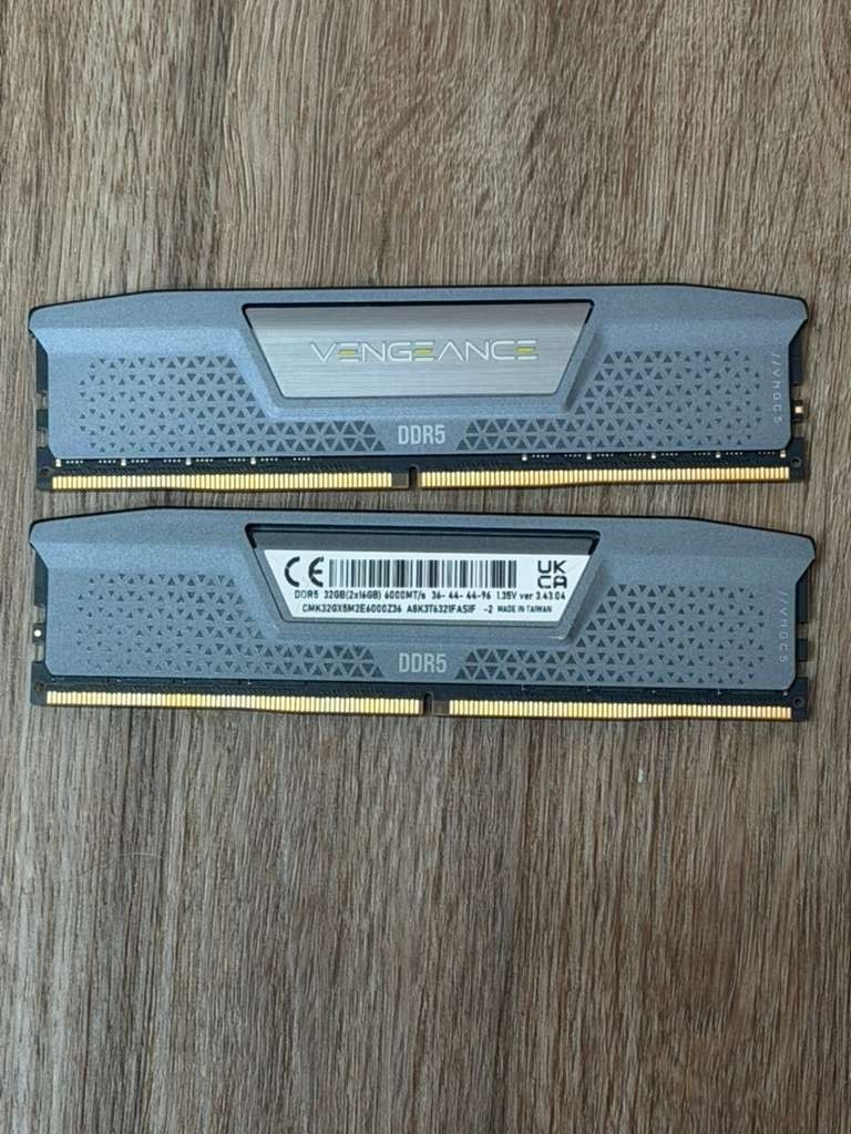 Corsair Vengeance 32GB (2x16GB) DDR5 6000MHz CL36 RAM AMD EXPO XMP - New