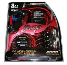 Stinger SK4681 Complete Amplifier Wiring Kit 8-Gauge OFC Cables 600W Power