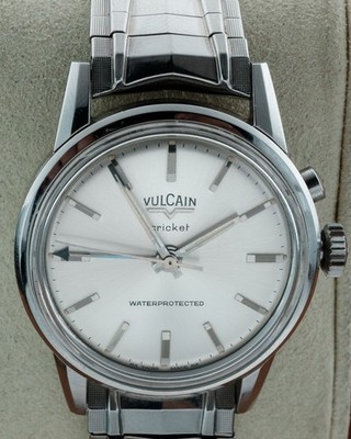 vulcain cricket alarm ref. s2329a  (stainless steel case)