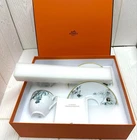 Hermes Espresso Coffee Cup Saucer Carnets d'Equateur Tableware 2 set Auth New