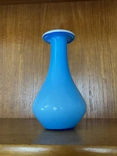 Mid Century Danish Cased Glass Vase In The Style Of Holmegaard