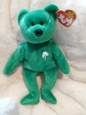 TY Beanie Babies Erin The Irish Bear With Tag Vintage Retired 1997