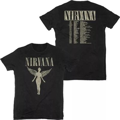 Nirvana 1993 In Utero 2-Sided Tour T-Shirt Reprint