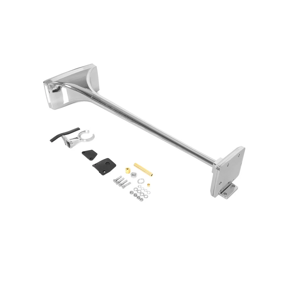 29" Rectangular Air Horn Truck Trumpet Loud Single Tone Roof Horns Kit 12V/24V - Image 2 of 4