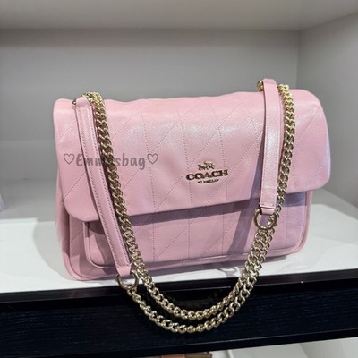 Coach Elodie Crossbody Bag With Quilting CCZ62 smooth leather/Gold