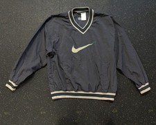 Vintage Nike Center Swoosh V Neck Pullover Windbreaker Size XL