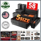 Tool Box Organizer Set with 58 Pieces in 5 Sizes for Efficient Organization