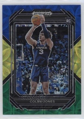 2023-24 Panini Prizm Draft Picks Choice Blue Yellow & Green Colby Jones #9 0v2h