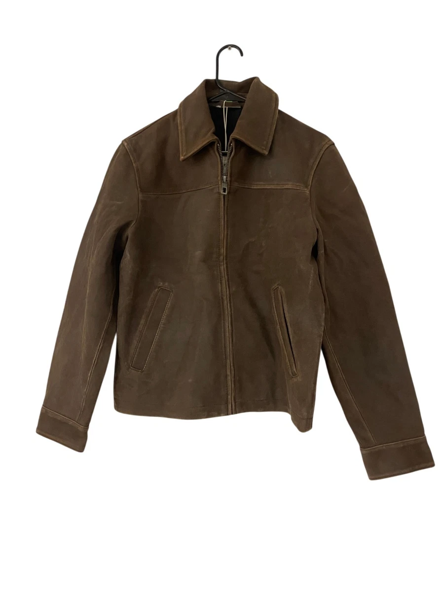 Zara Brown Leather Outer Shell Coats, Jackets & Vests for Men for