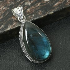 Labradorite Gemstone Handmade Antique Design Pendant Jewelry Gift 2.4