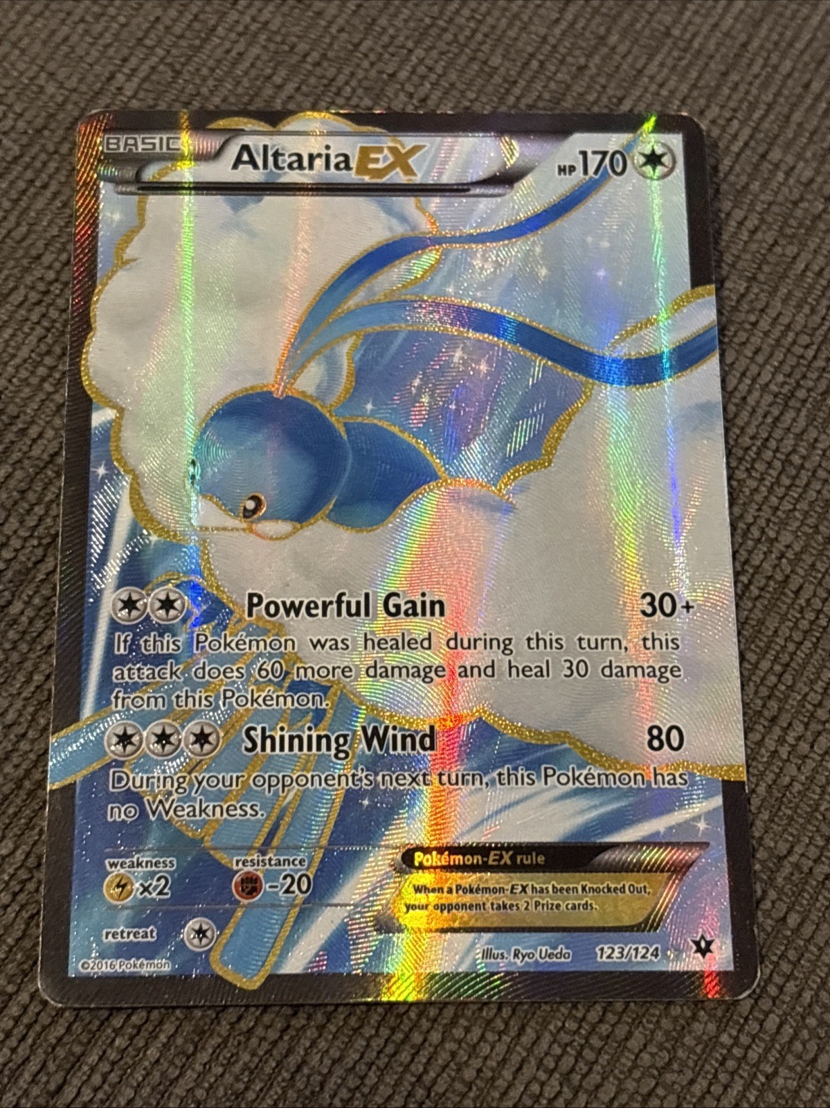 2016 Pokémon XY Fates Collide Altaria EX 123/124 Full Art Ultra Rare Holo NM-