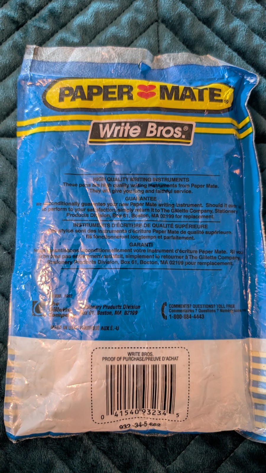 Vintage Papermate Double Heart Write Brothers Lot 9 Ball Pens Capped RED 1990s