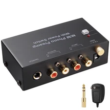 M/M Phono Preamplifier Electronic Turntable Preamp Audio Stereo Phonograph RCA