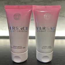 Versace Bright Crystal Perfumed Shower Gel And Body Lotion 1.7oz / 50mL Set