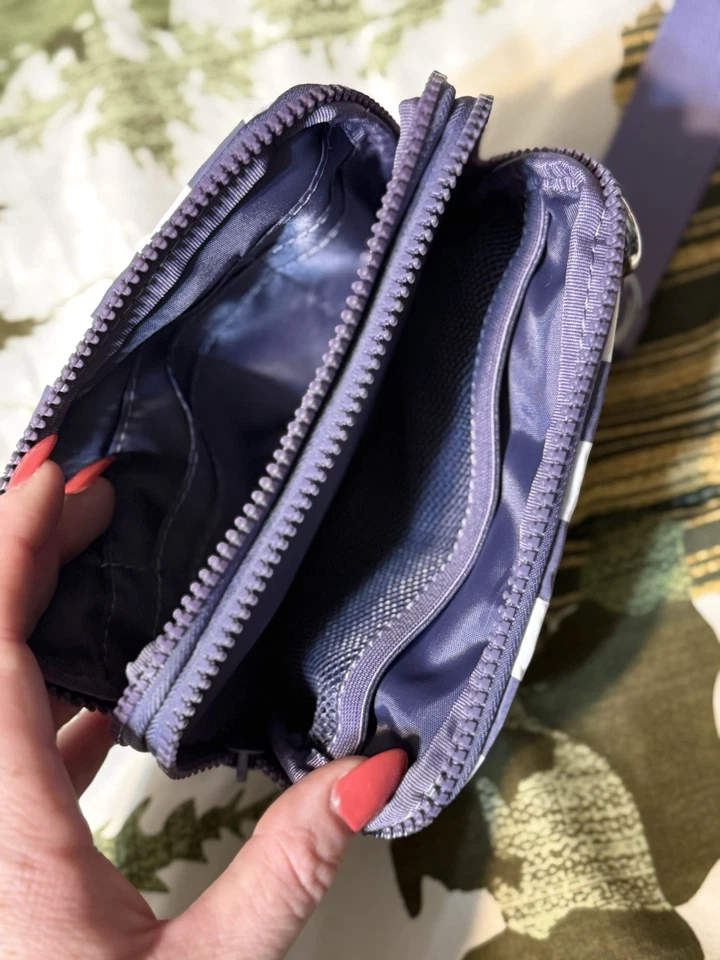 Cartera Muñequera Iris Y Arco Iris Púrpura Doble Cremallera Con Ranuras para Tarjetas Foto 3 de 4