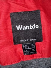 Wantdo Herren Winterjacke 2XL Rot/Grau, Stehk...