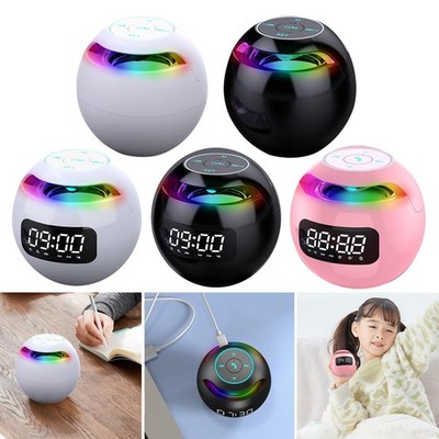 Tragbarer Stereo Bluetooth Wireless Lautsprecher Wecker TF Kartenunterstützung