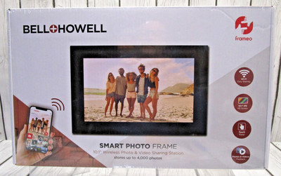 Bell + Howell 10.1  Smart Digital Photo Frame Frameo App Black Brand NEW Sealed
