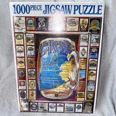 NOS Vintage 1994 White Mountain Puzzles 1000pc New England s Best Beer Brewers