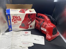 Vintage Dirt Devil Hand Held Vacuum Cleaner Model 08100  With Bag Adapter.