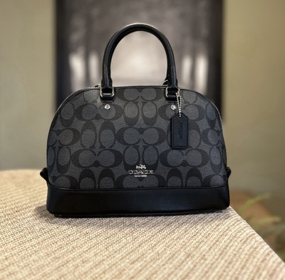 coach mini sierra satchel in black signature