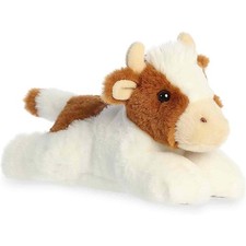 Aurora World Plush - Mini Flopsie - GRAZY GUERNSEY COW 8 inch - Stuffed Toy