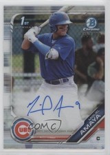 2019 Bowman Chrome Prospect Refractor 235/499 Miguel Amaya #CPA-MAM Auto no9
