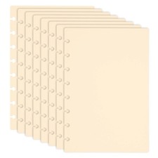 4 Pair Discbound Notebook Cover, Junior Size Planner Cover, Beige