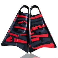 Tribe T2 Swimfins Black/Grey/Red-M