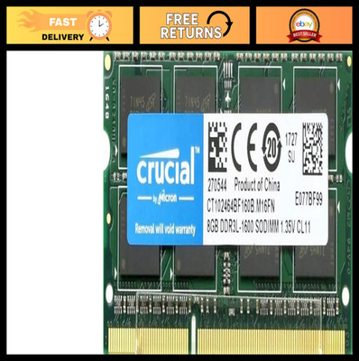 8GB DDR3 1600MHz CL11 Laptop RAM Memory Upgrade - High Performance, Fast Speed