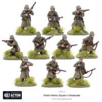 Polish Infantry Squad In Greatcoats, Polen, Bolt Action WW2, Warlord Games