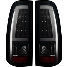 Tail Light Assembly Compatible With Chevy Silverado 1500 2500 LED Smoke Black