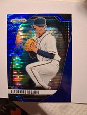 2025 Panini Prizm Blue Mojo Alejandro Rosario 67 /75 Texas Rangers RC Prospect