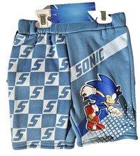 Sonic the Hedgehog Boys Shorts Bundle 2 Pack Size 5 Navy Lt Blue Graphic School