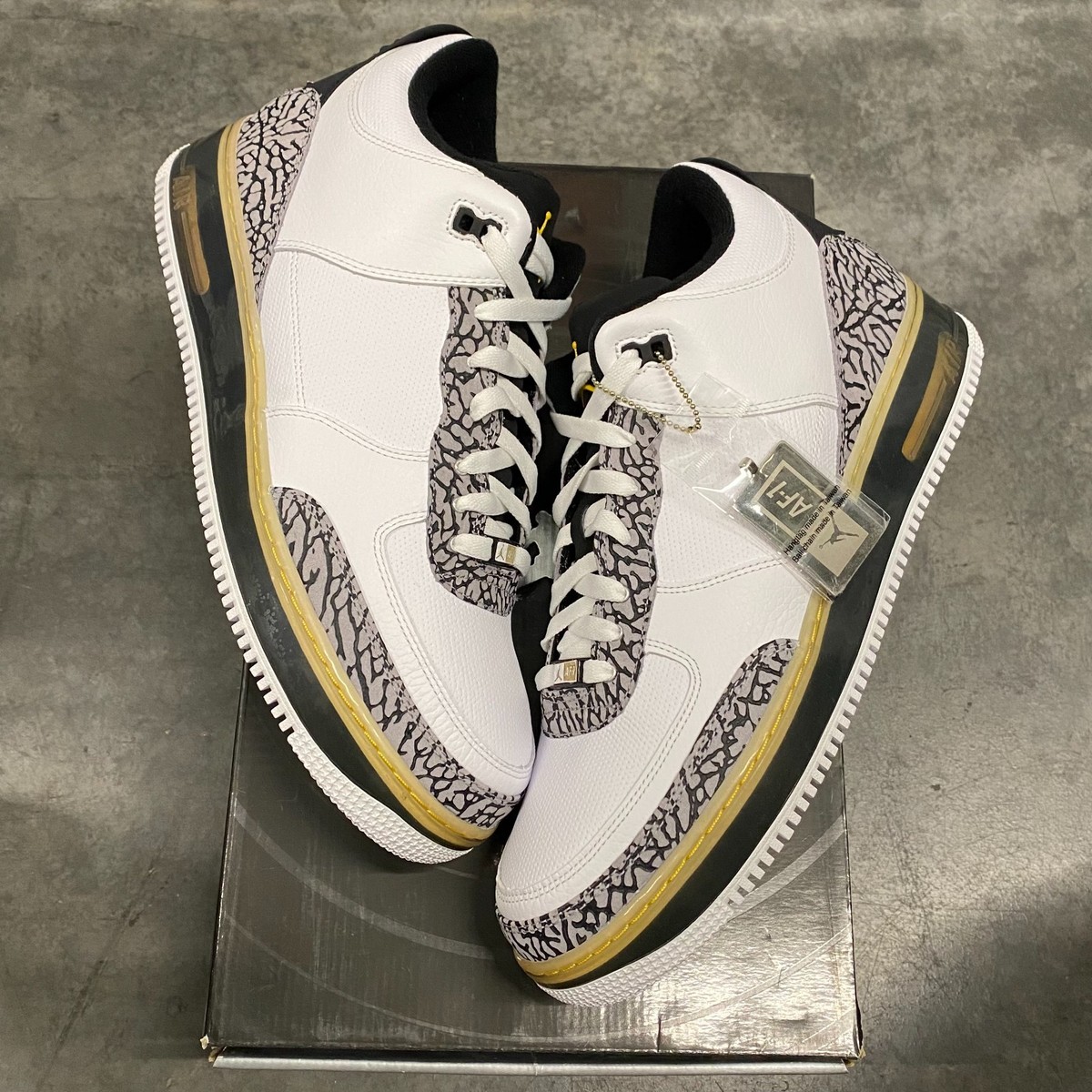 Size 12.5 - Nike Air Jordan Fusion 3 White Sneakers Mens 323626