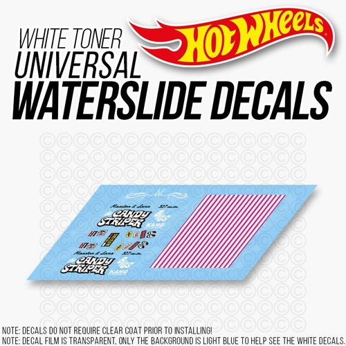 Decalcomanie WaterSlide Universali Personalizzate Scala 1/64 CANDY STRIPER GASSER per Hot - Foto 3 di 4