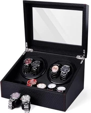 4+6 Automatic Rotation Watch Winder Box Storage Case Self Winding Display Box