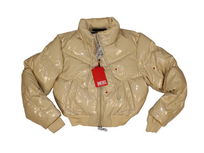 Diesel Damen Jacke Winterjacke Pufferjacke - W-CREMA - Cream Beige - Größe XS