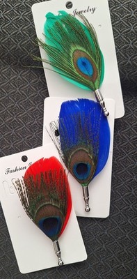 Creative Feather Brooch, Luxurious Peacock Plume Handmade Corsage