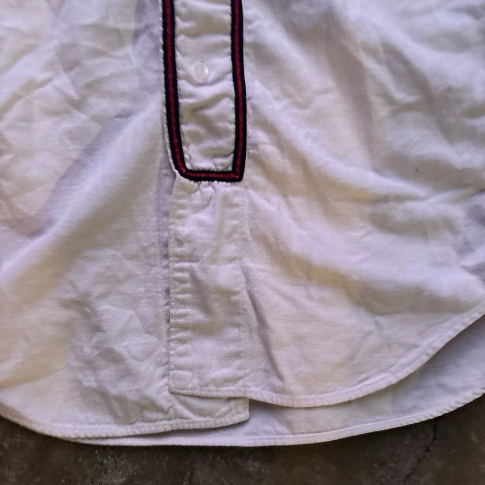 Camiseta deportiva de béisbol Wilson años 60 uniforme puntada de cadena SS Peter & Paul blanca mediana Foto 3 de 4