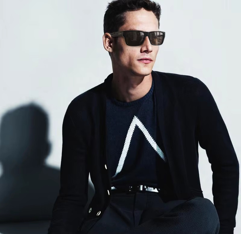 Men's Custom Windproof Square Sunglasses for Driving and Outdoor Sports